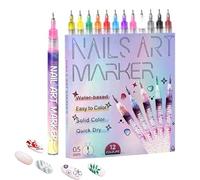 Rotuladores De Esmalte Para Uñas | 12 Piezas Secado Rápido Duradero Herramienta de Belleza Portátil - Pinturas De Uñas Para Niños | para Mujeres Adolescentes Madres Salón Hogar Fiestas Viajes y Ocasio