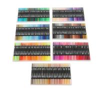 Rotuladores de Pincel de Doble Punta, Tinta Lavable a Base de Agua, Ideal para Libros para Colorear y Proyectos de Letras