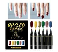 Rotuladores De Pintauñas - 1.6x12.4cm Marcadores De Esmalte De Uñas, Plumas De Manicura | Para DIY Uñas Mujeres Hombres Joven Principiante Madre Herramientas De Manicura Kit De Diseño Para Hogar Salón