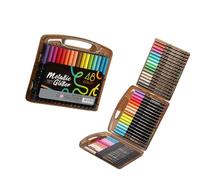 Rotuladores de pintura acrílica de gel con purpurina de varios colores con tintas suaves, ideales para dibujo artístico y bolígrafos de pintura con purpurina