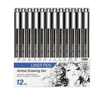 Rotuladores de punta fina impermeables para artistas, estudiantes, dibujos, ilustraciones artísticas y lápices de punta de aguja de dibujo técnico