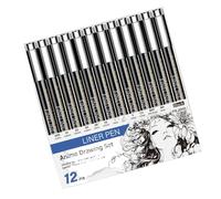 Rotuladores de punta fina impermeables para artistas, estudiantes, dibujos, ilustraciones artísticas y lápices de punta de aguja de dibujo técnico