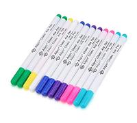 Rotuladores de tela, 12 bolígrafos borrables con agua de 6 colores que desaparecen, rotuladores de tela de tinta borrable, para bolígrafo de tinta que desaparece de sastre, marcadores de tela de costu