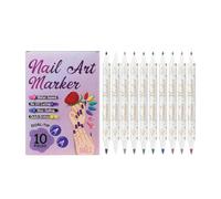 Rotuladores De Uñas | 10 Piezas Herramientas De Diseño De Uñas Precisas Y De Alta Pigmentación | Rotuladores De Pintura Para Manicura Y Dibujo,Para Decoración Y Dibujo De