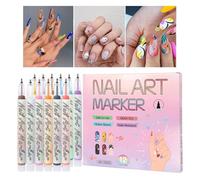 Rotuladores de Uñas para Niñas 12 Colores Secado Rápido Impermeables