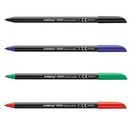 Rotuladores Edding 1200, caja de 10 surtidos (5 negros, 2 rojos y 1 verde)