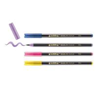 Rotulador edding punta pincel 1340 purpurina caja de 4 unidades colores surtidos - 4-1340-4-3