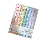 Rotuladores fluorescentes 8 colores punta cincel suave sin traspaso | Subrayador para Estudio Para Profesores, Apuntes, Libros de Texto, Diario, Estudio, Colegio, Oficina, Aula