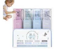 Rotuladores fluorescentes con purpurina de niebla, 4 lápices de colores flash para cuaderno y diario, marcadores de purpurina lisos, escritura creativa, diario, resaltar notas, papel de carta