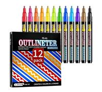 Rotuladores Fluorescentes Estéticos - 12/18 Unidades Rotuladores de Colores Surtidos de Secado Rápido,Pack de de Colores - Para, Dibujar, Subrayar, Diarios, Estudiar, Apuntes