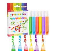 Rotuladores | Juego de colorear de 6 colores con efecto 3D burbujas | Artísticos lavables para decorar cerámica, metal, madera y superficies múltiples