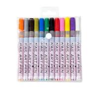 Rotuladores Para Decorar Uñas | 12 Colores Herramienta De Secado Rápido 3D | Rotuladores De Uñas De 0,5 Milímetros | para Grafiti, Punteado, Pintura, Lienzo, Coloreado y Salón en