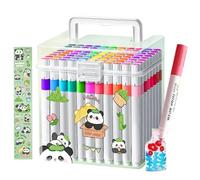 Rotuladores para niños - Juego de rotuladores acrílicos para niños - Bolígrafos impermeables resistentes con efecto divertido para pintura, ideales para la escuela, viajes, Pascua y regalos para niñas