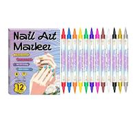 Rotuladores Para Pintar Uñas: Selección De Arte Multicolor, Control De Línea De Doble Punta, Herramienta Para Colorear De Aplicación, Accesorio De Diseño De Belleza Personal | Para Celebración,