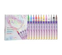 Rotuladores Para Uñas - 12 Piezas de Arte con Secado Rápido y A Prueba de Manchas Delineador | Rotuladores de Arte para Uñas con Gel,Para Niñas Mujeres Principiantes Pintura Lienzo Manualidades S