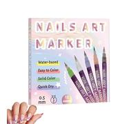 Rotuladores Para Uñas - 12 Piezas Secado Rápido a Prueba de Manchas Delineador de Arte,Kit De Marcadores De Gel Para Uñas,Para Niños, Niñas, Adultos, Mujeres Y