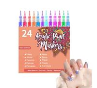Rotuladores Para Uñas, Herramientas De Manicura De Punta Fina Y Larga Duracion, Juego De Marcadores De Esmalte De Gel De 0.5mm, Para Adultos Principiantes Dibujo Pintura Punteo Manualidades Salón De B