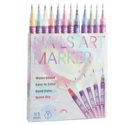 Rotuladores Para Uñas | Lápiz Con Punta Doble En 12 Colores | Pincel De Diseño De Uñas Con Punteado Y Delineado | Para Hogar Salón Fiesta Sesión De Fotos Boda Cumpleaños Niñas Mujeres
