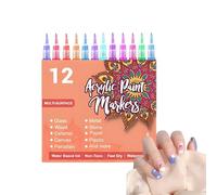 Rotuladores Para Uñas - Punta Fina Secado Rápido Herramientas De Manicura - Juego De Marcadores De Esmalte De Gel De 0.5mm | Para Adultos Principiantes Dibujo Pintura Punteo Manualidades Salón De Bell