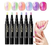 Rotuladores Para Uñas, Rotulador Uñas Secado Rapido, 6 Colores | Rotulador Pintauñas, Pinta Uñas En Rotuladores Decoración, Con Purpurina Polarizada, Para Hogar Salón Mujeres Chicas