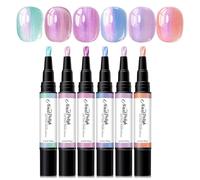 Rotuladores Para Uñas, Rotulador Uñas Secado Rapido, 6 Colores | Rotulador Pintauñas, Pinta Uñas En Rotuladores Decoración, Con Purpurina Polarizada, Para Hogar Salón Mujeres Chicas