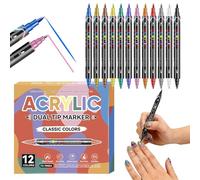 Rotuladores Para Uñas - Secado Rápido Punta Doble Impermeable | Lapices Doodle Para Pintar Y Diseñar,Para Uñas Manualidades Regalo Cumpleaños Navidad Creatividad