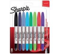 Rotuladores Permanentes Punta Fina de 8 Unidades Colores Surtidos - SHARPIE