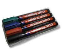 Rotuladores Permanentes Punta Fina EDDING - Pack de 4 Colores