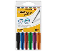 Rotuladores Pizarra BIC VELLEDA Classic 1741, Pack x6 Colores