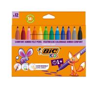 Rotuladores punta ancha bic kids comfort jumbo 517250/ 12 unidades/ colores surtidos