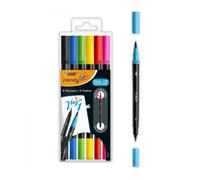 Rotuladores punta fina bic intensity dual tip 989694/ colores surtidos