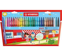 Rotuladores Stabilo Power 30 De Punta De Fieltro En Cartera 30 Colores Surtidos