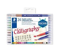 Staedtler Design Journey 3005 TB24. Rotuladores para lettering de doble punta. Caja con 24 marcadores de colores variados.