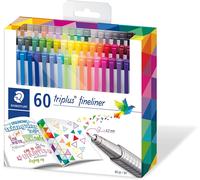 Rotuladores Staedtler Fineliner Triplus 0.3mm Colores Asortidos 60pk