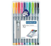 Rotuladores STAEDTLER Triplus Fineliner, 10 Colores Surtdios