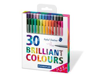 Rotuladores STAEDTLER Triplus Fineliner 334, Caja x30 Colores