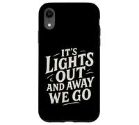Rotulando It's Lights Out and Away We Go Motorsport Racing Carcasa para iPhone XR