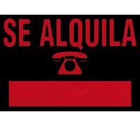 ROTULAUTO - Cartel Plast Se Alquila Rojo Rotulauto 700X500 Mm
