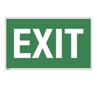 Rótulo complementario combinado con texto para señales de salvamento EXIT, UE 10 unid.