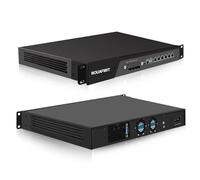 ROUAFWIT 1U Cabinet Firewall Appliance 10GBe, Core i3-12100, 4 x SFP+ X710 10Gbe, 6 x i226V 2.5GbE LAN, OPNsense, Network Rackmount, DDR4 8G RAM 128G SSD