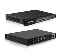 ROUAFWIT 1U Cabinet Firewall Appliance 10GBe, Core i5 7500, 2 x SFP+ 82599es 10Gbe, 8 x i226V 2.5GbE LAN, OPNsense, Network Rackmount, DDR4 16G RAM 128G SSD