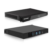 ROUAFWIT 1U Cabinet Firewall Appliance, Core i3-12100, Network Rackmount, 6 x i226V 2.5GbE LAN, OPNsense, USB3.2/Console/VGA/GPIO, DDR4 16G RAM 512G SSD