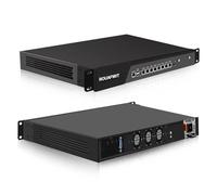 ROUAFWIT 1U Cabinet Firewall Appliance, Core i3-7100, 8 x i226V 2.5GbE LAN, OPNsense, 1U Network Rackmount, VGA, Console, USB3.0, DDR4 8G RAM 512G SSD