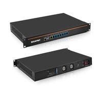 ROUAFWIT 1U Firewall Appliance, Core i5 4430/4440, 8 x i226V 2.5GbE LAN, OPNsense, VPN, 19 Inch 1U Network Rackmount, VGA, Console, USB3.0, DDR3L 8G RAM 256G SSD