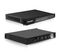 ROUAFWIT 1U Firewall Network Rackmount, C236 i3 8100 Homelab Server, 8 x i226-V 2.5GbE LAN, USB3.0,VGA,Console, 2 System Fan, AES-NI, DDR4 8G RAM 128G SSD