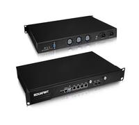 ROUAFWIT 1U Rackmount 19 Inch Firewall Micro Appliance, Celeron N100 Network Security Router PC Hardware, 4 x i226V 2.5Gbe Dual SFP+ 10GB Ethernet, 3 Display, 8G DDR5 RAM 512G SSD