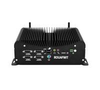 ROUAFWIT Core i7-8560U Mini PC Industrial Computer Win11 Pro, Fanless Industrial PC i7, NO RAM NO SSD, RS232/485 COM, Dual LAN, 4K HD, VGA, 4USB3.0, 2USB2.0, 9-36V, GPIO, Auto Power On