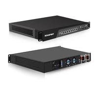 ROUAFWIT Firewall, 19 Inch 1U Rackmount, Network Appliance, OPNsense, Core i3-8100, 2 x SFP+ 82599es 10Gbe/8 i226V LAN/USB3.0/Console/VGA/, SIM Slot DDR4 32G RAM 512G SSD