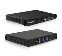 ROUAFWIT Firewall, 19 Inch 1U Rackmount, OPNsense, Network Appliance, i7-3520M, 2 x SFP+ 82599es 10Gbe/6 i226V Lan/2USB/COM/VGA/SIM, DDR3 8G RAM 128G SSD