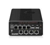 ROUAFWIT Firewall Mini PC, Core Ultra 7 155H (16C/22T up to 4.9GHz), 8 x 2.5GbE LAN, Triple USBC 8K Display, DDR5 8GB RAM 256GB SSD, WiFi 7, AI Support, PCIe 4.0/SATA 3.0 Expandable